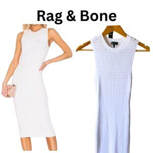 Rag & Bone S/P  Knit Ribbed Dress with stretch mid length muscle tank dress whit